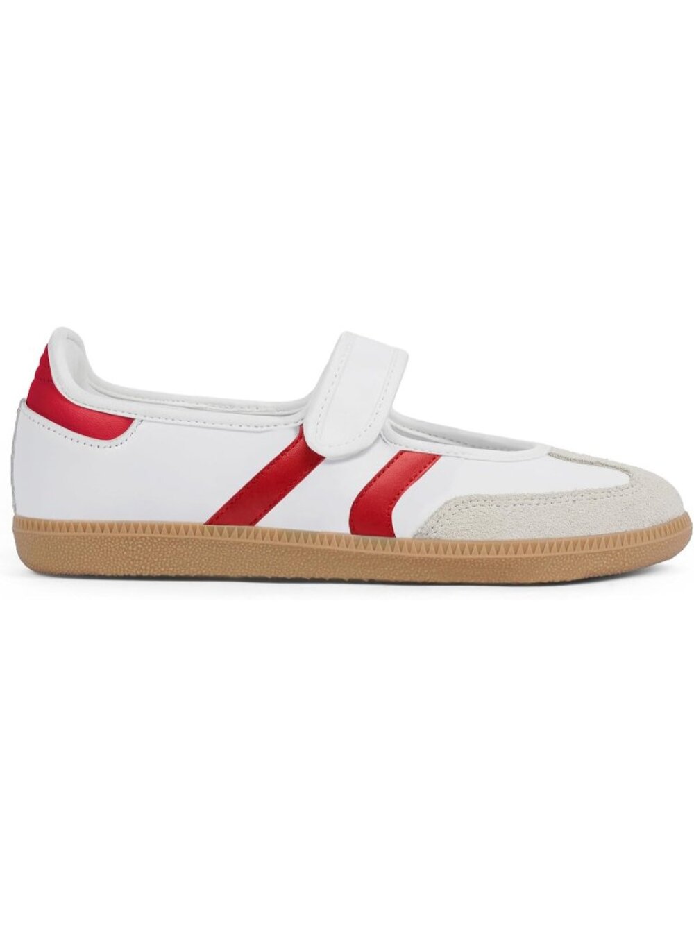 Women's White Red Comfortable Lightweight Slip on Casual Fashion Retro Sneakers